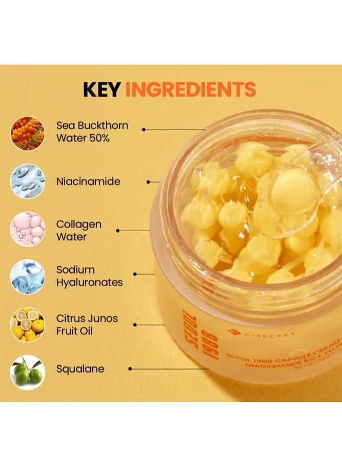 Secret Seoul 1988 Capsule Cream 50ml – Intensive Hydrating & Skin Revitalizing Moisturizer - Image 4